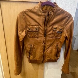 Leather members only jacket. Size xs